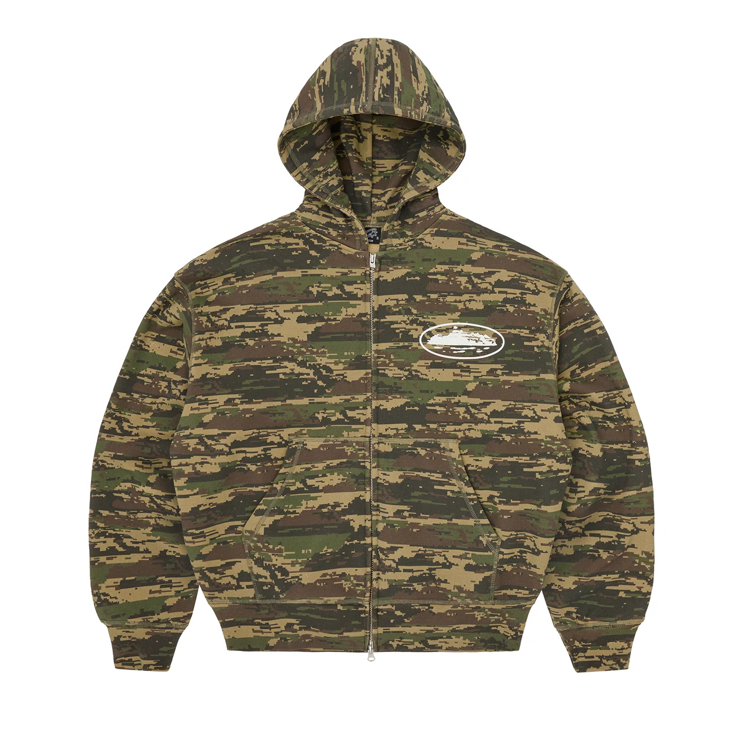 ISLAND PUFF PRINT ZIP HOODIE