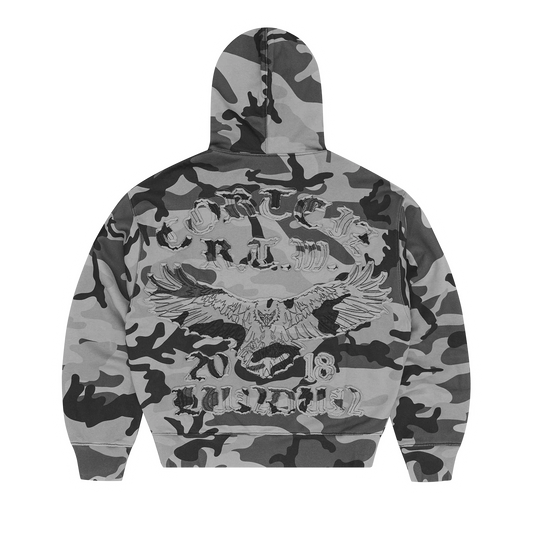 DIPLOMATIC ZIP HOODIE [WASHED CAMO]