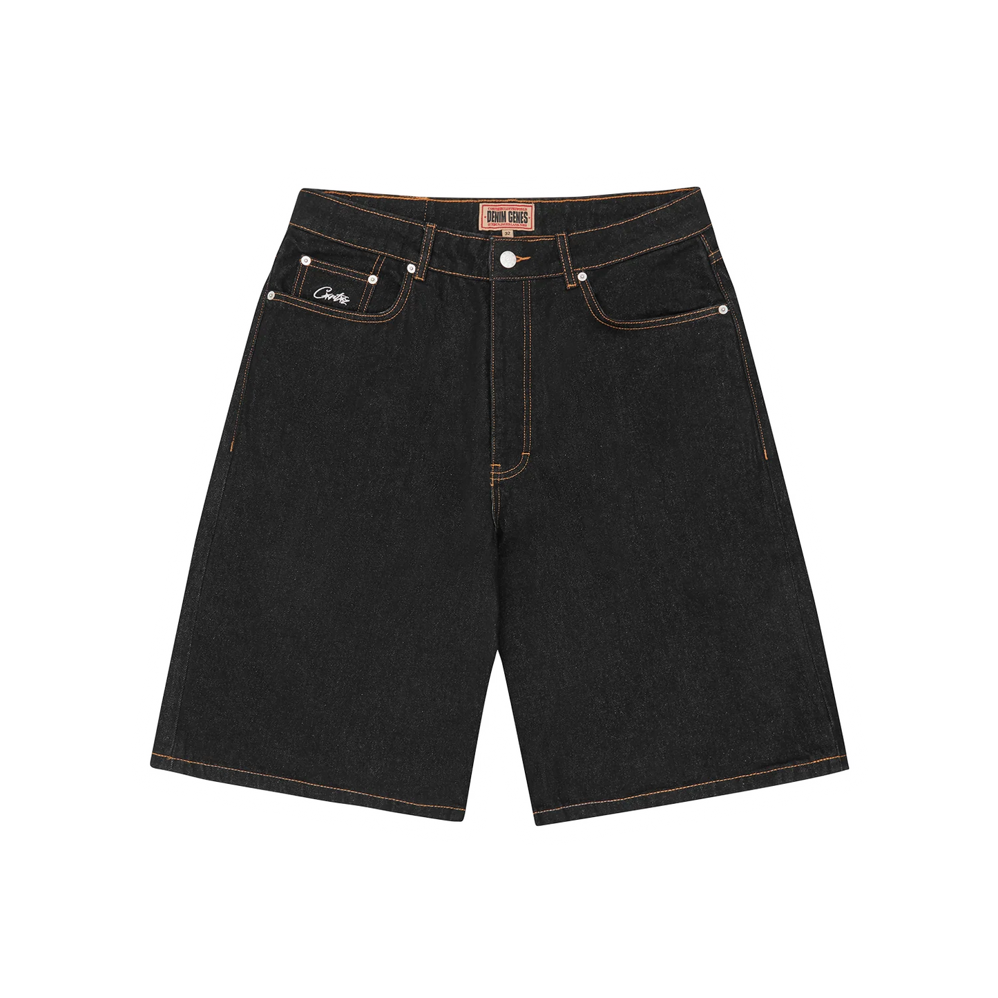 DUAL STRIPE DENIM SHORT