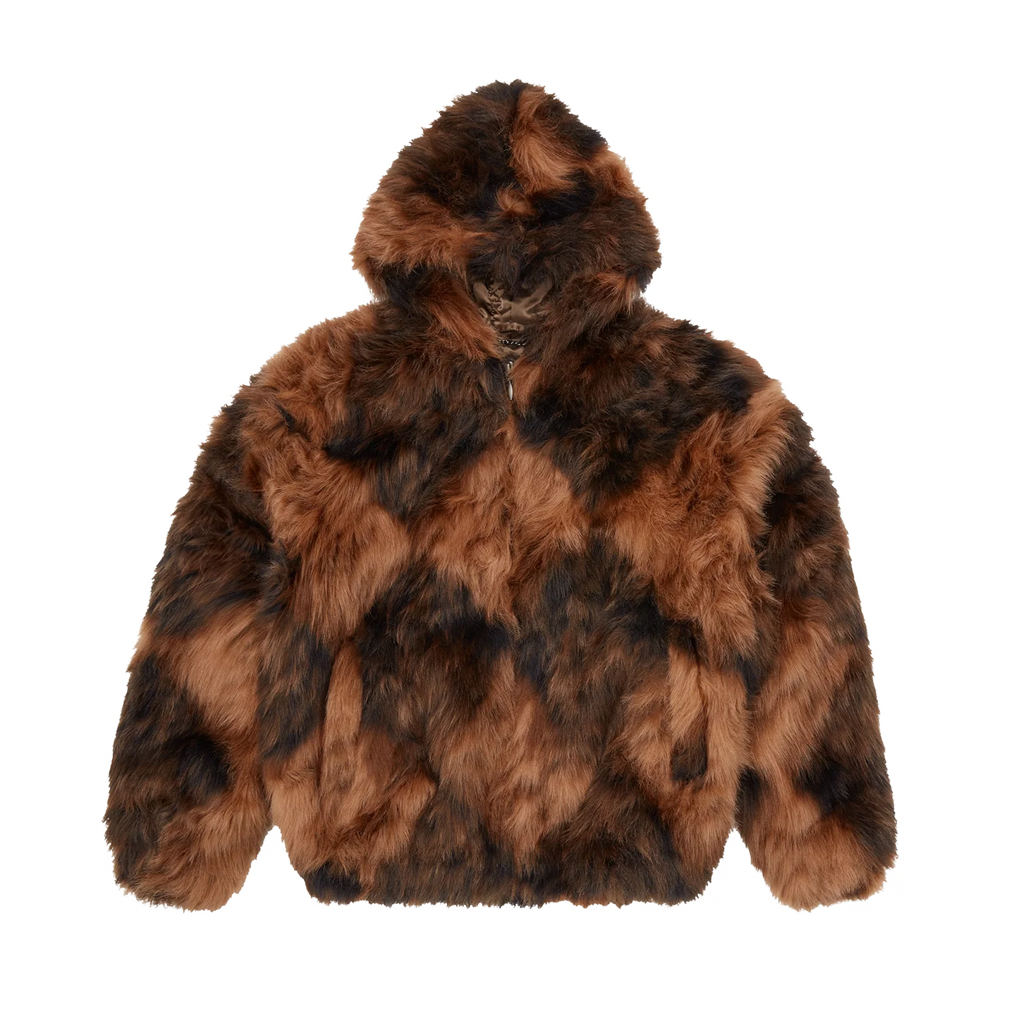 DIAMOND HOODED FUR JACKET