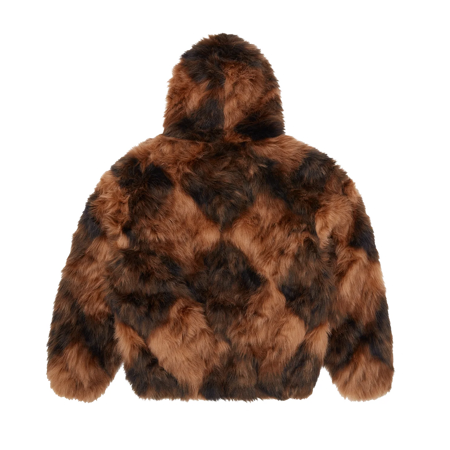 DIAMOND HOODED FUR JACKET
