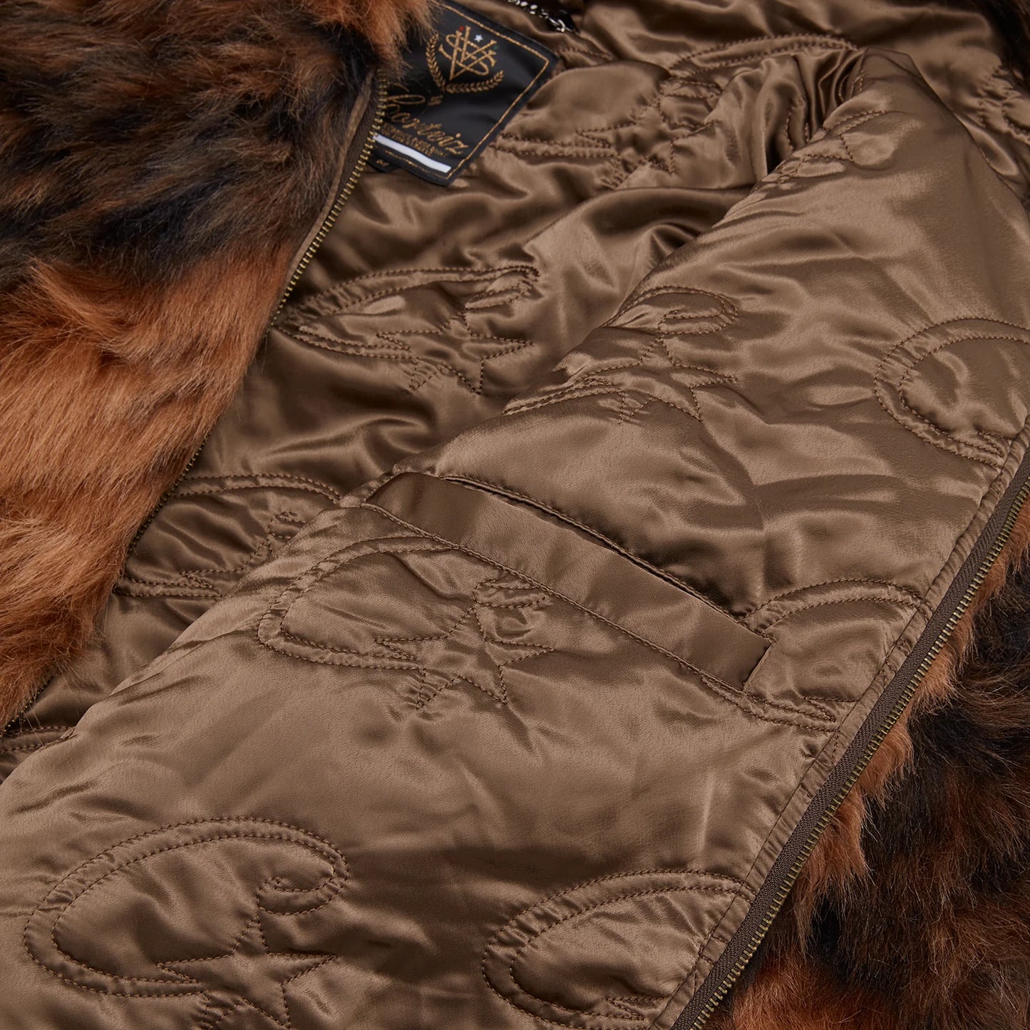 DIAMOND HOODED FUR JACKET